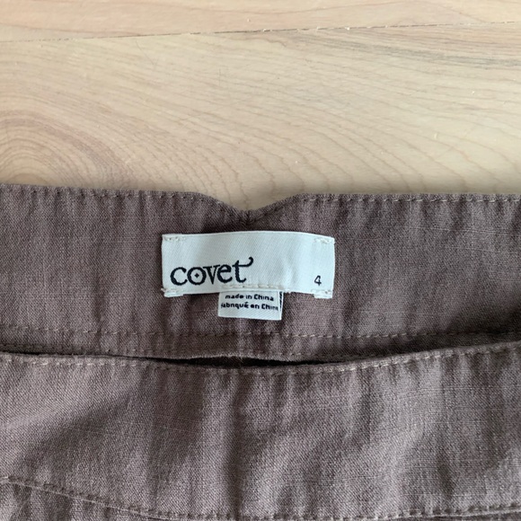 COVET - High-waisted Light Trousers - Picture 6 of 13